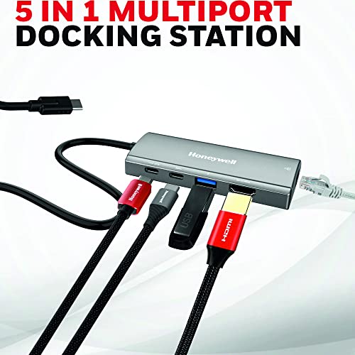 Honeywell 6-in-1 Type C Docking Station, Dual 4K HDMI Port, 1GB RJ45 Ethernet Port, 2xUSB 3.0 Port &3.0 Type C Port Honeywell 6-in-1 Type C Docking Station, Dual 4K HDMI Port, 1GB RJ45 Ethernet Port, 2xUSB 3.0 Port &3.0 Type C Port