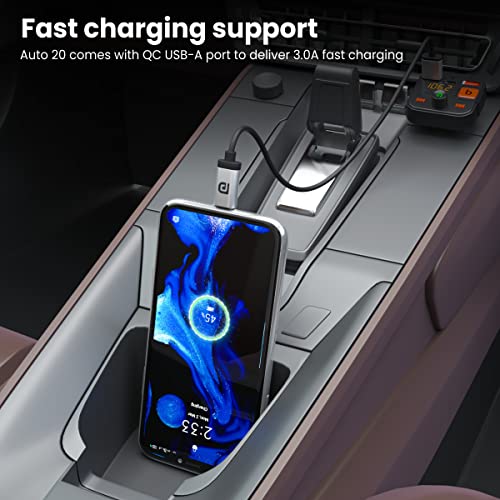 Portronics Auto 20 Smart Audio Connector with Mobile Charger(Type C + QC 3.0), Latest Bluetooth 5.1, 30W Portronics Auto 20 Smart Audio Connector with Mobile Charger(Type C + QC 3.0), Latest Bluetooth 5.1, 30W