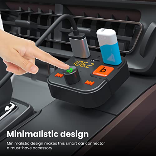 Portronics Auto 20 Smart Audio Connector with Mobile Charger(Type C + QC 3.0), Latest Bluetooth 5.1, 30W Portronics Auto 20 Smart Audio Connector with Mobile Charger(Type C + QC 3.0), Latest Bluetooth 5.1, 30W