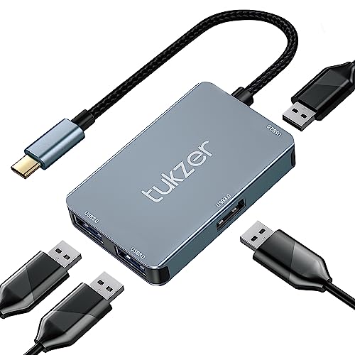 Tukzer 4-in-1 USB C 3.0 HUB, Type C to USB A HUB Splitter Extender, Docking Station, 5Gbps Data Sync Speed, MultiPort Adapter for iOS, MacBook Tukzer 4-in-1 USB C 3.0 HUB, Type C to USB A HUB Splitter Extender, Docking Station, 5Gbps Data Sync Speed, MultiPort Adapter for iOS, MacBook