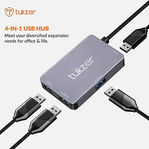 Tukzer 4-in-1 USB C 3.0 HUB, Type C to USB A HUB Splitter Extender, Docking Station, 5Gbps Data Sync Speed, MultiPort Adapter for iOS, MacBook Tukzer 4-in-1 USB C 3.0 HUB, Type C to USB A HUB Splitter Extender, Docking Station, 5Gbps Data Sync Speed, MultiPort Adapter for iOS, MacBook