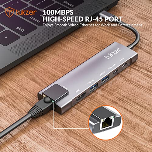 Tukzer 4-in-1 USB C 3.0 HUB, Type C to USB A HUB Splitter Extender, Docking Station, 5Gbps Data Sync Speed, MultiPort Adapter for iOS, MacBook Tukzer 4-in-1 USB C 3.0 HUB, Type C to USB A HUB Splitter Extender, Docking Station, 5Gbps Data Sync Speed, MultiPort Adapter for iOS, MacBook