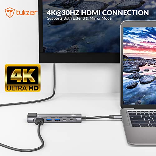 Tukzer 4-in-1 USB C 3.0 HUB, Type C to USB A HUB Splitter Extender, Docking Station, 5Gbps Data Sync Speed, MultiPort Adapter for iOS, MacBook Tukzer 4-in-1 USB C 3.0 HUB, Type C to USB A HUB Splitter Extender, Docking Station, 5Gbps Data Sync Speed, MultiPort Adapter for iOS, MacBook