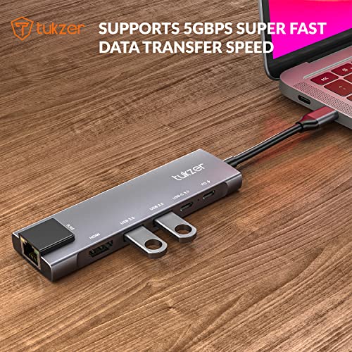 Tukzer 4-in-1 USB C 3.0 HUB, Type C to USB A HUB Splitter Extender, Docking Station, 5Gbps Data Sync Speed, MultiPort Adapter for iOS, MacBook Tukzer 4-in-1 USB C 3.0 HUB, Type C to USB A HUB Splitter Extender, Docking Station, 5Gbps Data Sync Speed, MultiPort Adapter for iOS, MacBook