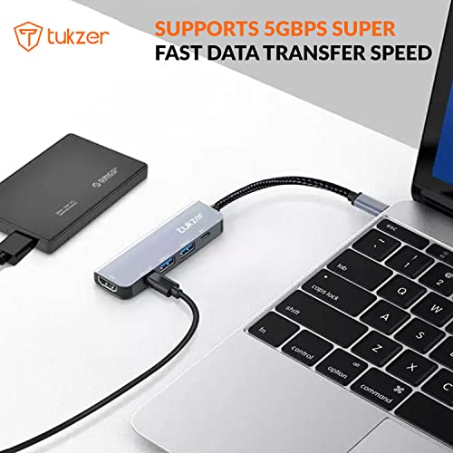 Tukzer 4-in-1 USB C 3.0 HUB, Type C to USB A HUB Splitter Extender, Docking Station, 5Gbps Data Sync Speed, MultiPort Adapter for iOS, MacBook Tukzer 4-in-1 USB C 3.0 HUB, Type C to USB A HUB Splitter Extender, Docking Station, 5Gbps Data Sync Speed, MultiPort Adapter for iOS, MacBook