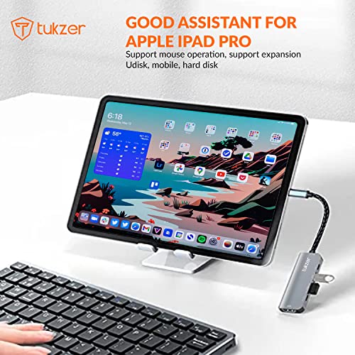 Tukzer 4-in-1 USB C 3.0 HUB, Type C to USB A HUB Splitter Extender, Docking Station, 5Gbps Data Sync Speed, MultiPort Adapter for iOS, MacBook Tukzer 4-in-1 USB C 3.0 HUB, Type C to USB A HUB Splitter Extender, Docking Station, 5Gbps Data Sync Speed, MultiPort Adapter for iOS, MacBook