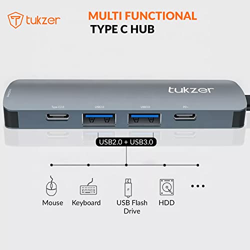 Tukzer 4-in-1 USB C 3.0 HUB, Type C to USB A HUB Splitter Extender, Docking Station, 5Gbps Data Sync Speed, MultiPort Adapter for iOS, MacBook Tukzer 4-in-1 USB C 3.0 HUB, Type C to USB A HUB Splitter Extender, Docking Station, 5Gbps Data Sync Speed, MultiPort Adapter for iOS, MacBook