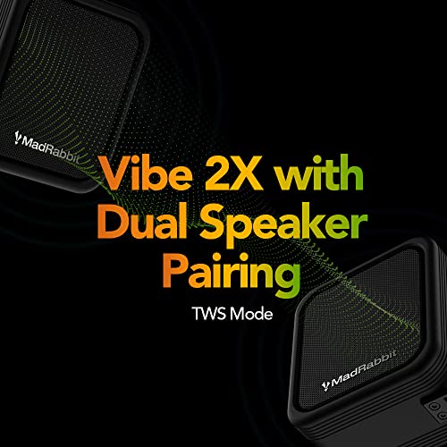 MadRabbit Sound Rock Wireless Portable Bluetooth Speaker with Deep Bass Subwoofer, IPX7, Call Function, Hook Lock black MadRabbit Sound Rock Wireless Portable Bluetooth Speaker with Deep Bass Subwoofer, IPX7, Call Function, Hook Lock black