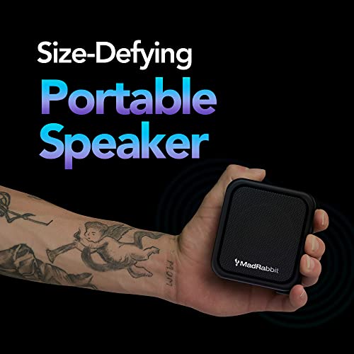 MadRabbit Sound Rock Wireless Portable Bluetooth Speaker with Deep Bass Subwoofer, IPX7, Call Function, Hook Lock black MadRabbit Sound Rock Wireless Portable Bluetooth Speaker with Deep Bass Subwoofer, IPX7, Call Function, Hook Lock black