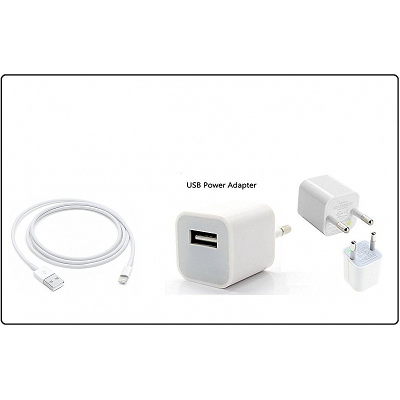 Apple High Speed Fast Charger 1 A Mobile Charger with Detachable Cable   (White)