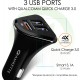 AMKETTE 6 Amp Qualcomm 3.0 Turbo Car Charger (Black, With USB Cable)