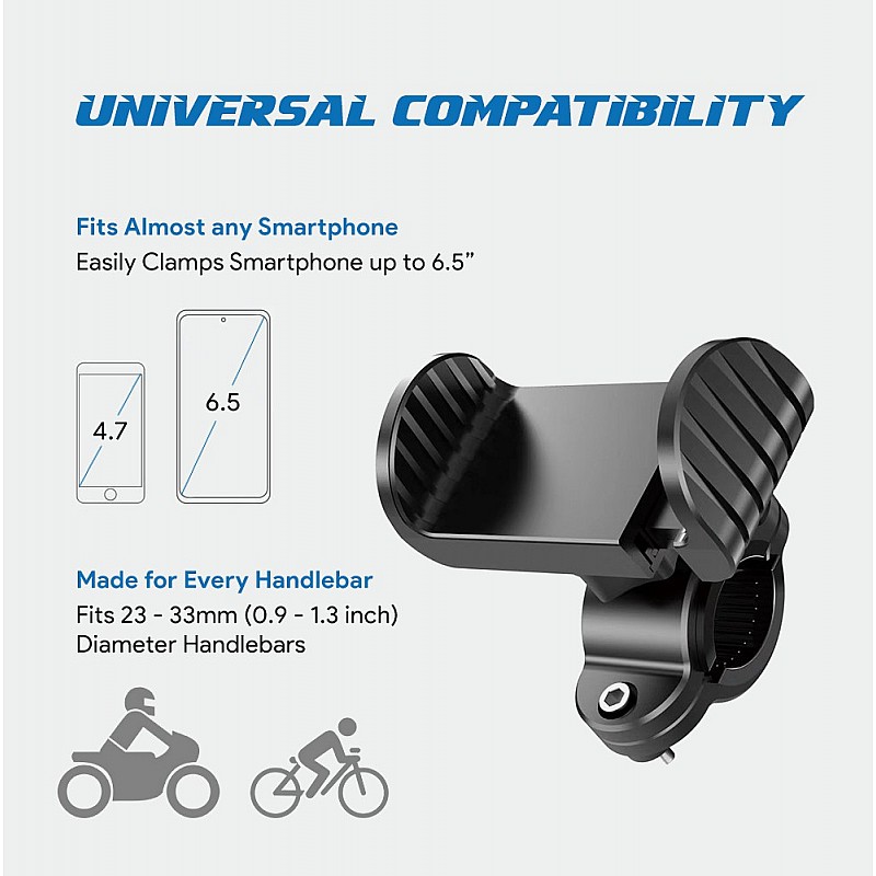 AMKETTE iGrip Secure Bike Phone Holder Bike Mobile Holder (Black)