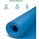 Yoga Mat with Strap, Blue 6 mm Yoga Mat