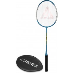 Adronen r202 white, blue strung badminton racquet 