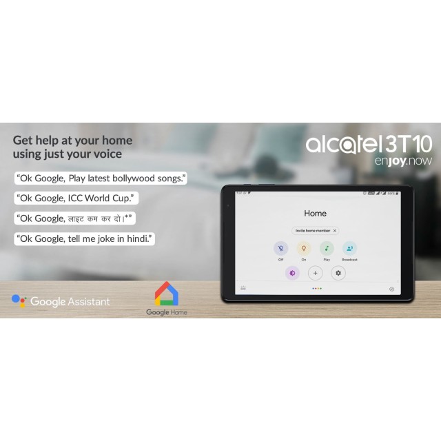 Alcatel 3T10 25.4 cm (10 inch, RAM 3 GB, ROM 32 GB, Wi-Fi + 4G LTE + Voice Calling), Prime Black Alcatel 3T10 25.4 cm (10 inch, RAM 3 GB, ROM 32 GB, Wi-Fi + 4G LTE + Voice Calling), Prime Black