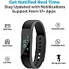 Ambrane AFB-29 Fitness Smart Band (Black Strap, Size : Free)