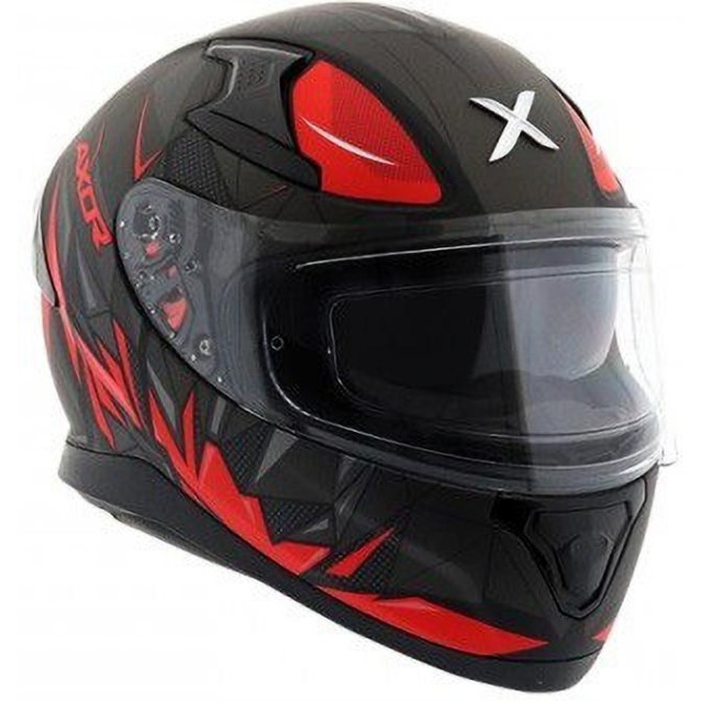 Axor Apex Hunter Motorbike Helmet (Dull Black Red) Axor Apex Hunter Motorbike Helmet (Dull Black Red)