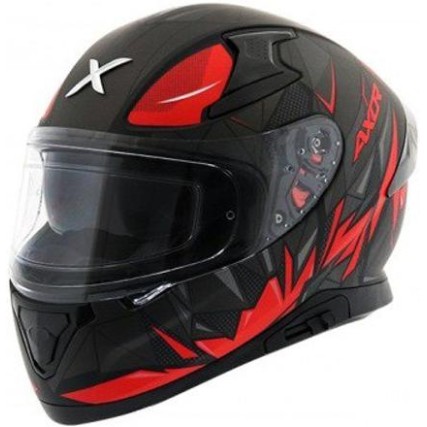 Axor Apex Hunter Motorbike Helmet (Dull Black Red) Axor Apex Hunter Motorbike Helmet (Dull Black Red)