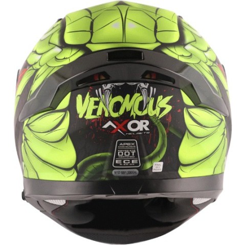 Axor Apex Venomous Black Neon Green Helmet Motorbike Helmet Axor Apex Venomous Black Neon Green Helmet Motorbike Helmet