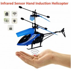  BEST Hand Induction Control Flying Helicopter Toy   (Blue)