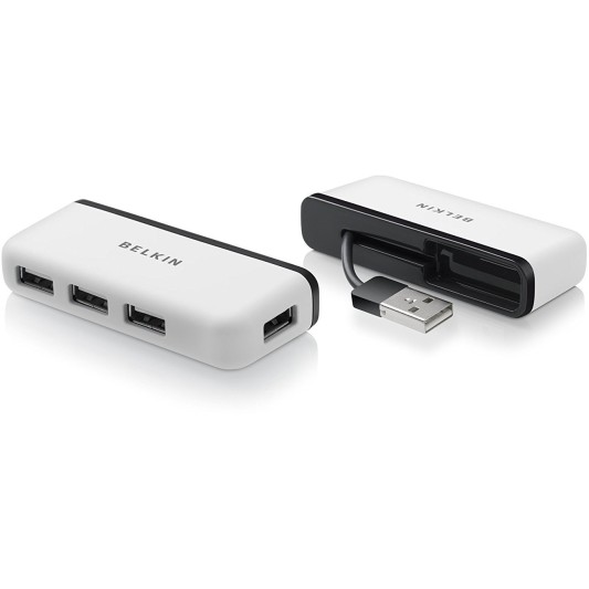 Belkin 4-Port USB to USB 2.0 Ultra-Mini Hub Adapter for MacBook,Laptop and Desktop Belkin 4-Port USB to USB 2.0 Ultra-Mini Hub Adapter for MacBook,Laptop and Desktop