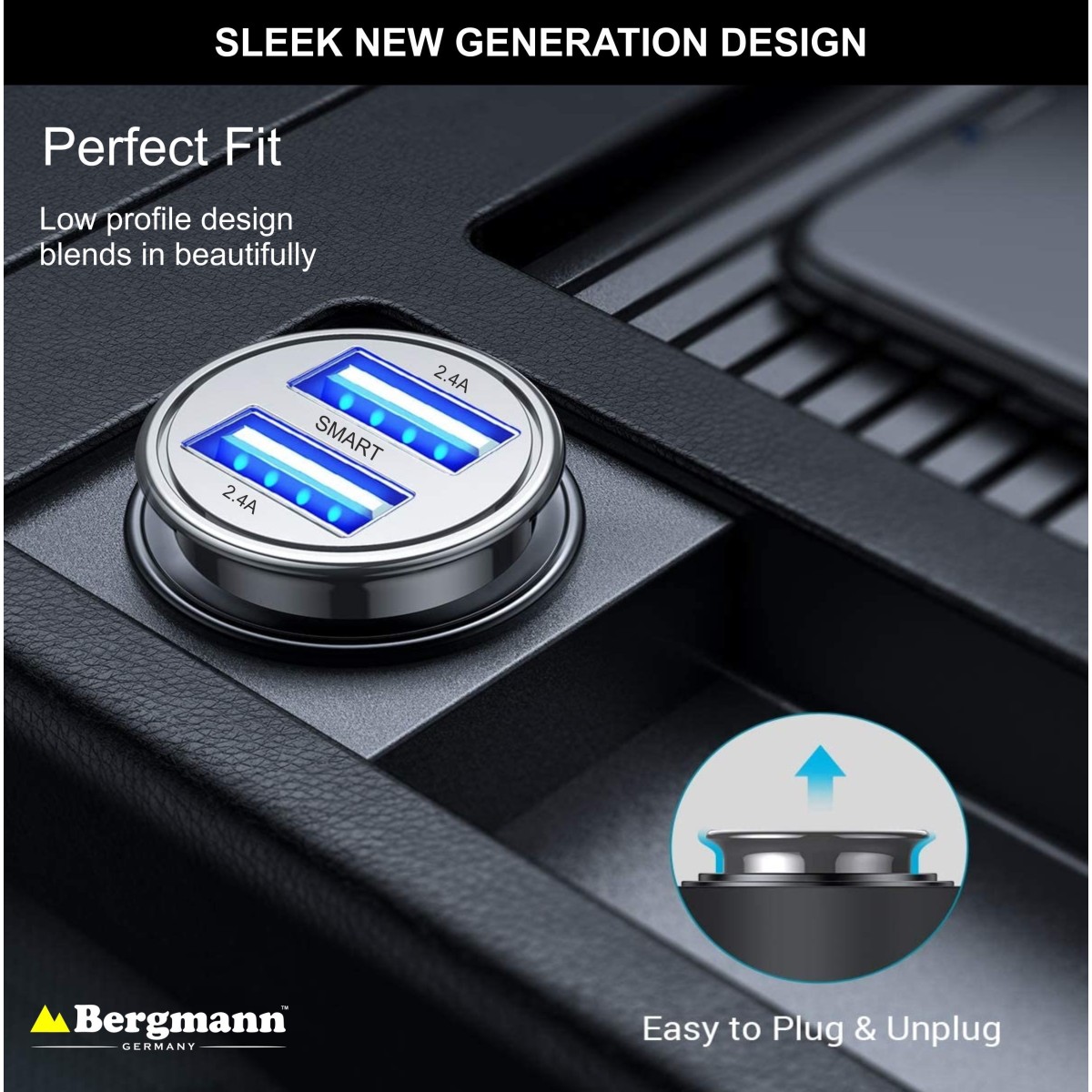 Bergmann 4.8 Amp Turbo Car Charger