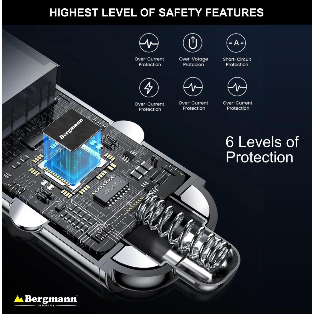 Bergmann 4.8 Amp Turbo Car Charger