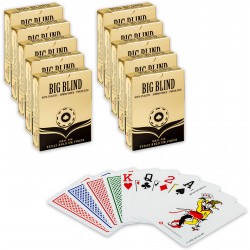 Big blind 100% plastic playing cards poker size jumbo index 12 decks of cards multicolor
