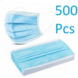 Surgical Mask (Blue, free size, Pack of 500, 3 Ply)