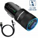 Blaupunkt 5.4 Amp Qualcomm 3.0 Turbo Car Charger Black With USB Cable