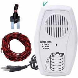 Airtree Electric Water Tank Overflow Alarm with High Quality Overflow Voice Sound & 15mtr Connecting Wired Wired Sensor Security System 