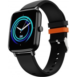Defy Space fit 1.54 HD Display with Real time Temperature Sensor and SPO2 Smartwatch Black Strap