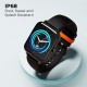Defy Space fit 1.54 HD Display with Real time Temperature Sensor and SPO2 Smartwatch Black Strap