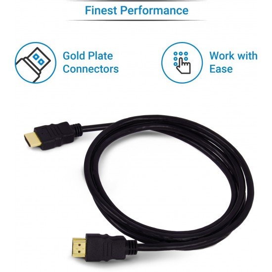 HDMI Cable  FKHDS15 1.5 Mtr   (Compatible with Laptop, TV, Black, One Cable)