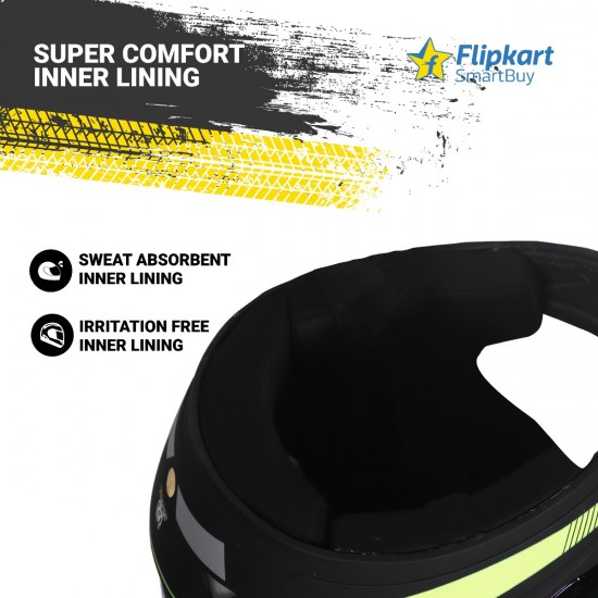 Flipkart SmartBuy G-Sports- Matt Motorbike Helmet   (Yellow, Black)