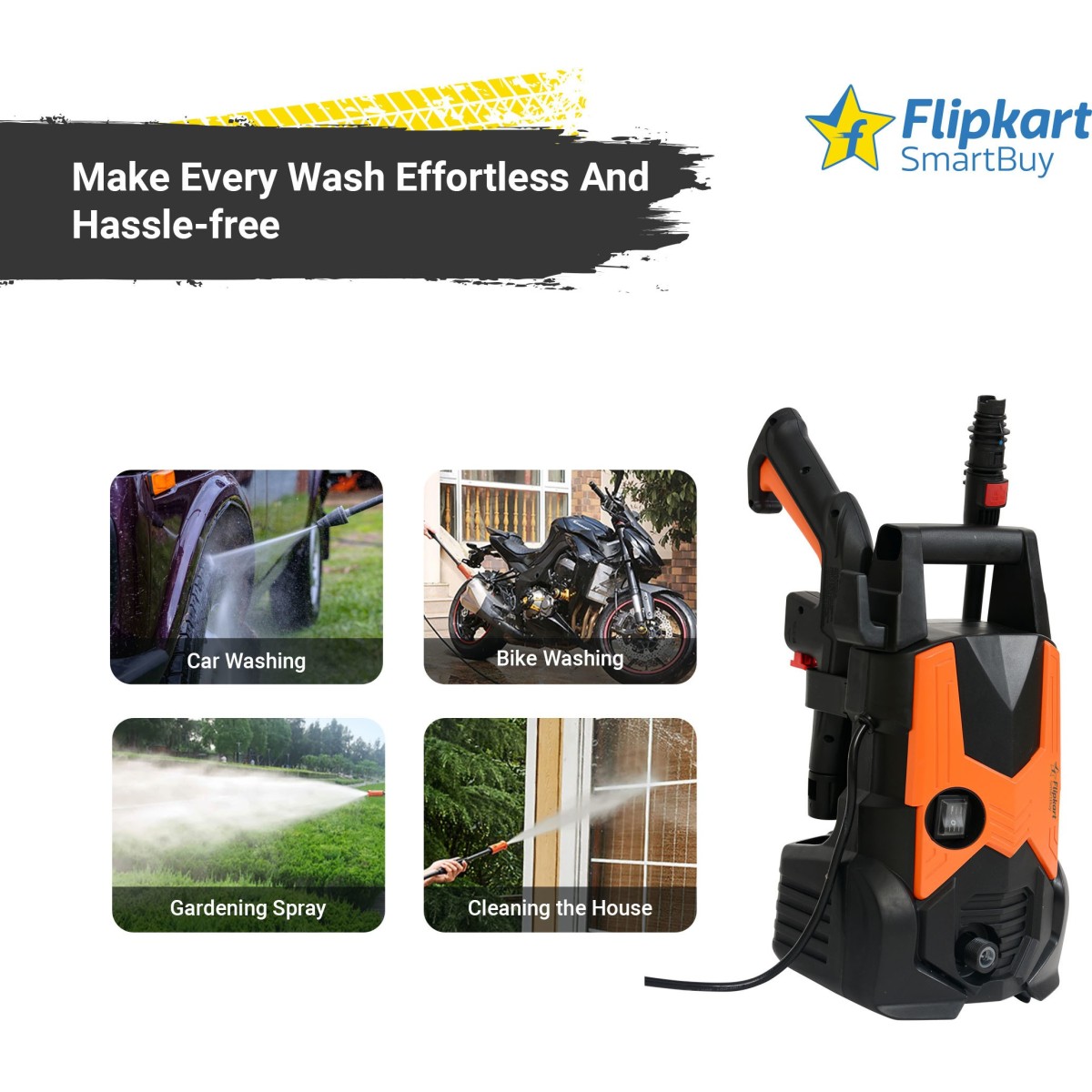 Flipkart SmartBuy KP-1.1 120 Bar Pressure Washer l