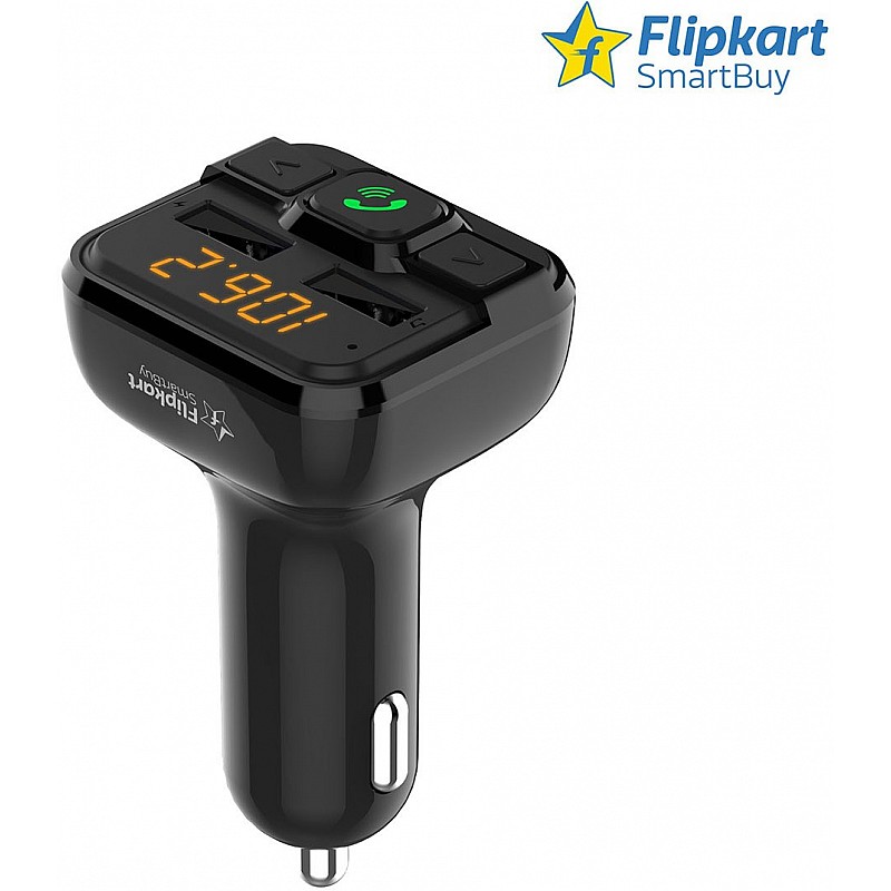 Flipkart SmartBuy v4.2 Car Bluetooth Device with Car Charger, FM Transmitter   (Black)