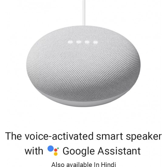 Google Nest Mini (2nd Gen) with Google Assistant Smart Speaker (Chalk)
