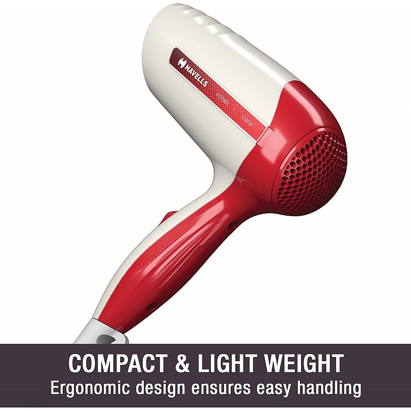 Havells hd1901 hair dryer 1200w white red