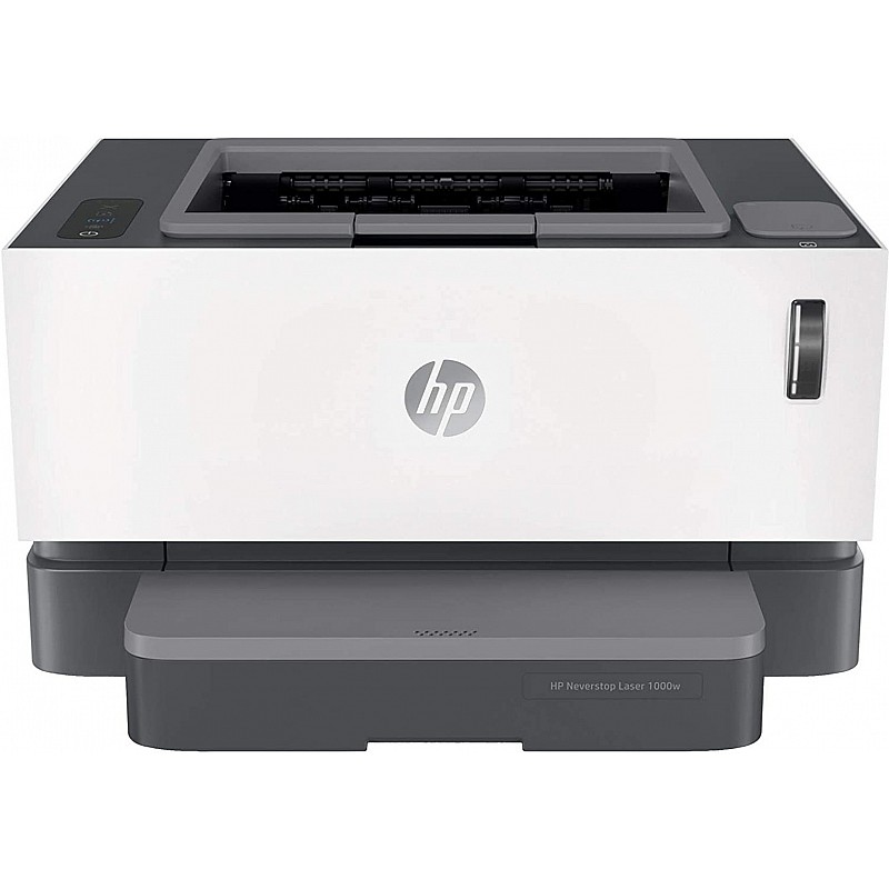 HP 1000w Single Function WiFi Monochrome Laser Printer (Black) (White and Grey, Toner Cartridge) refurbished