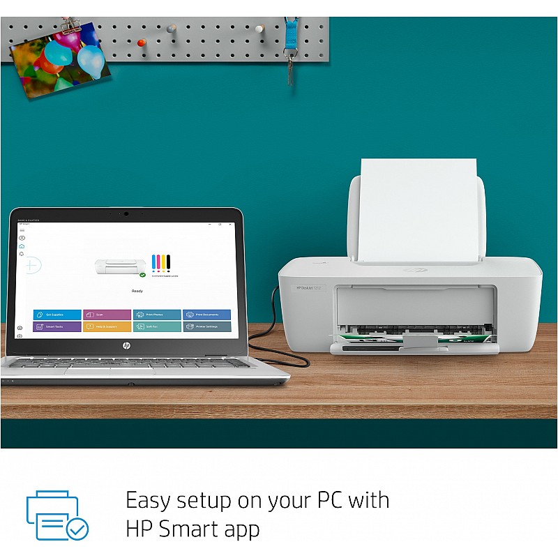 HP DeskJet 1212 Single Function colour Inkjet Printer Refurbished  (without Ink Cartridge)