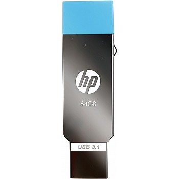 HP MM-OTG032GB-02P 32 GB Pen Drive  (Silver, Blue)