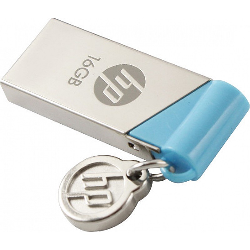 HP V 215 B 16 GB Utility Pendrive   (Silver, Blue) 