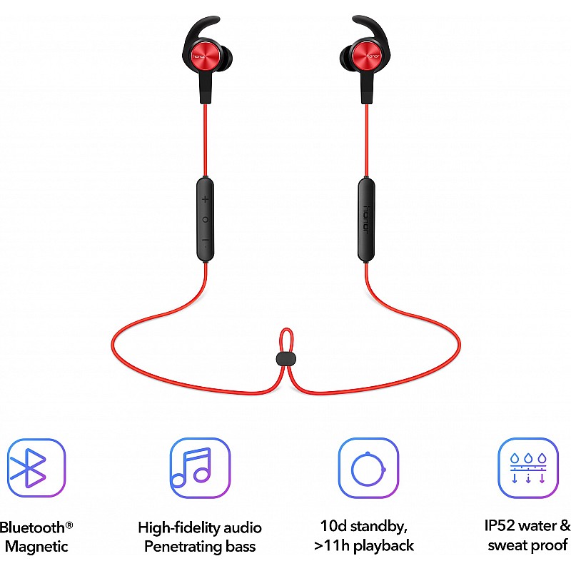 Honor AM61 Bluetooth Headset   (black, In the Ear)