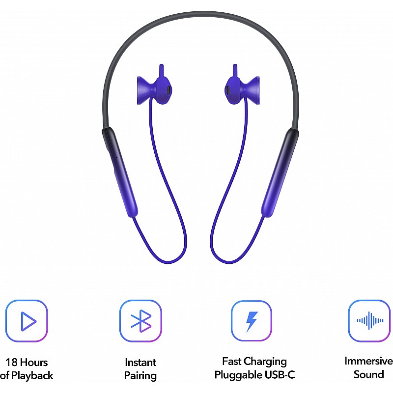 Honor AM66 Bluetooth Headset  (Phantom Purple, In the Ear)