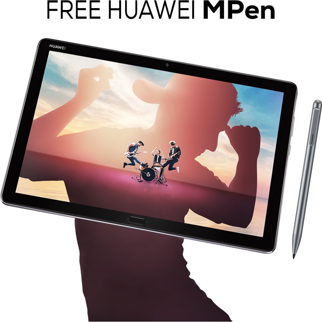 Huawei MediaPad M5 Lite with stylus 4 GB RAM 64 GB ROM 10.1 inch with Wi-Fi+4G Tablet (Space Grey)