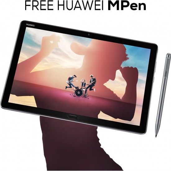 Huawei MediaPad M5 Lite with stylus 4 GB RAM 64 GB ROM 10.1 inch with Wi-Fi+4G Tablet (Space Grey) 