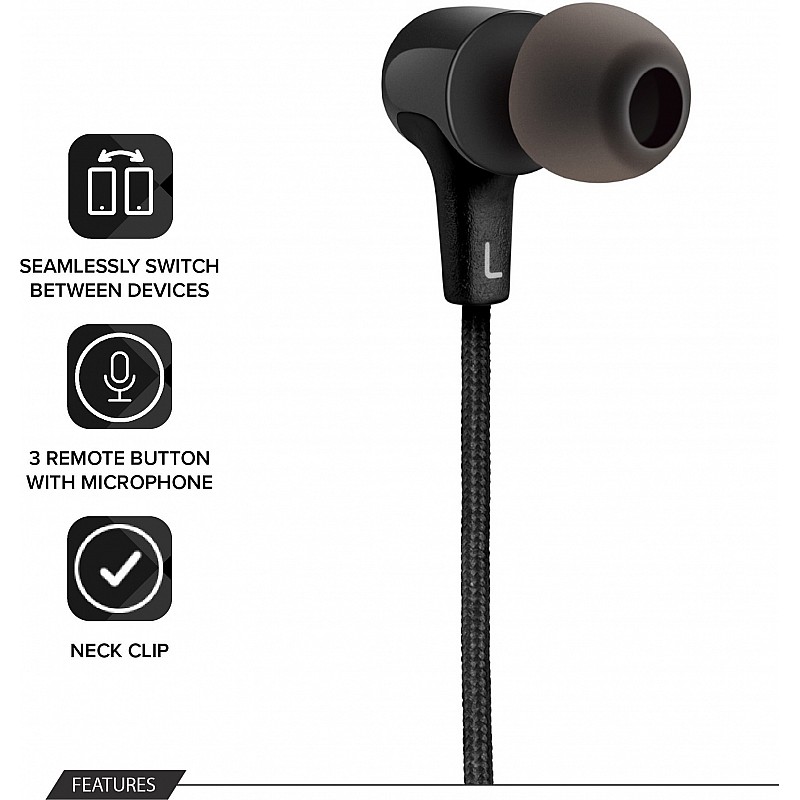 JBL E25BT by Harman Signature Sound Wireless in-Ear Headphones with Mic (Black)