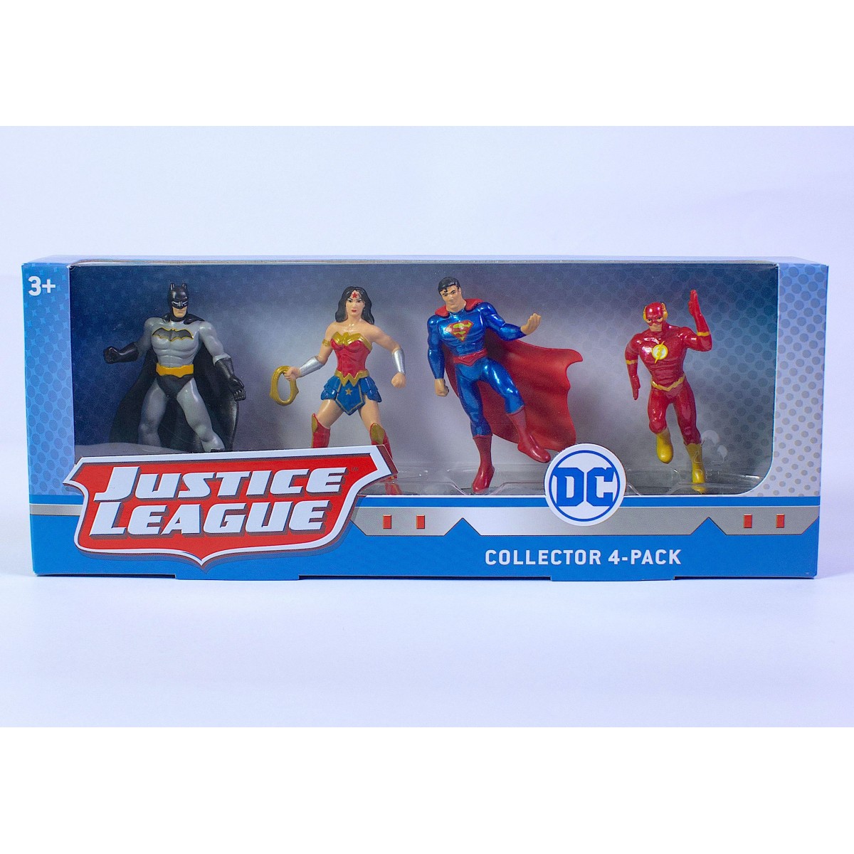 JUSTICE LEAGUE Collector 4 Pack - 3 Inch Action Figure - Batman, Wonder Woman, Superman, The Flash (Multicolor)