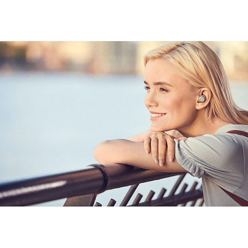 Jabra Elite 75t With Active Noise Cancellation enabled Bluetooth Headset  True Wireless Gold Beige